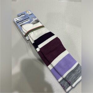 Smartwool Women's Large Snowboard OTC Socks Targeted Cushion White Purple NWT